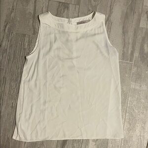 LOFT Cream Sleeveless Blouse